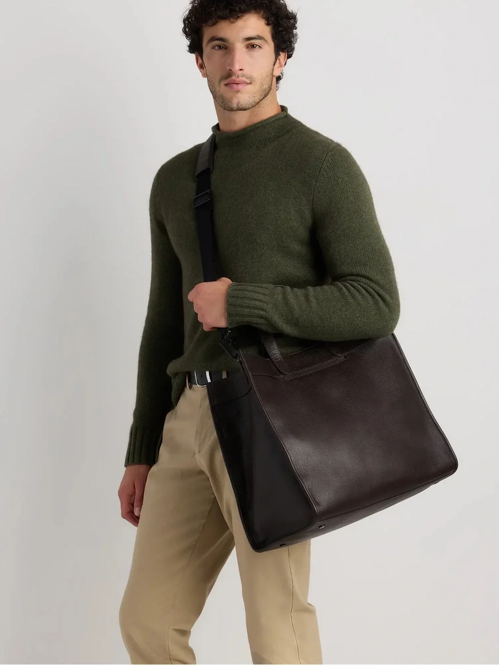 Quince Excursion Italian Leather Tote – Hickory